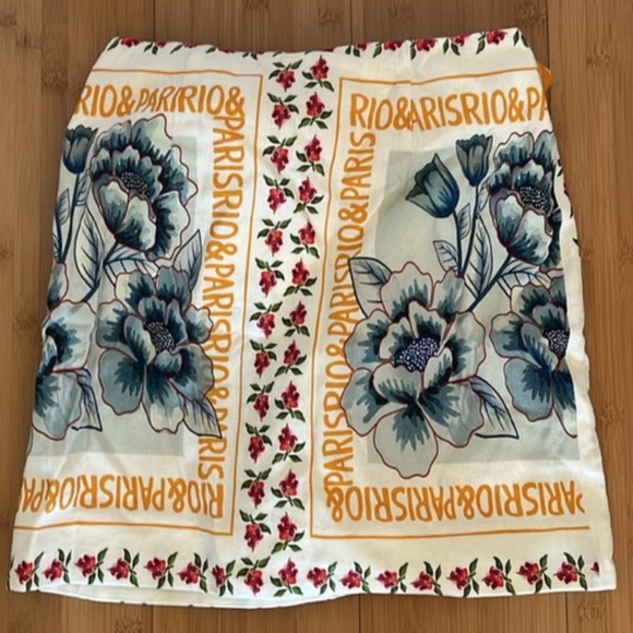 Women’s Vacay Mood On Floral.Printed Wrap Mini Skirt various - Picture 4 of 6